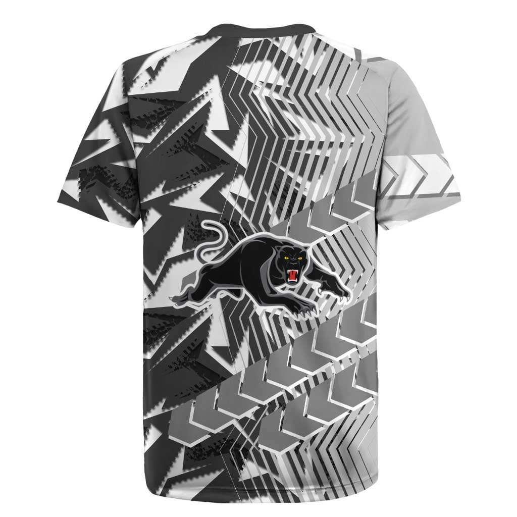 Penrith Panthers Rugby Rugby Jersey Fierce Mascot Geometric Tribal Art