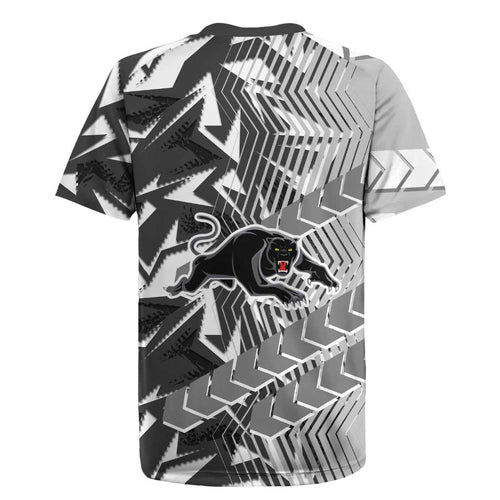 Penrith Panthers Rugby Rugby Jersey Fierce Mascot Geometric Tribal Art