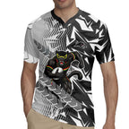 Penrith Panthers Rugby Rugby Jersey Fierce Mascot Geometric Tribal Art