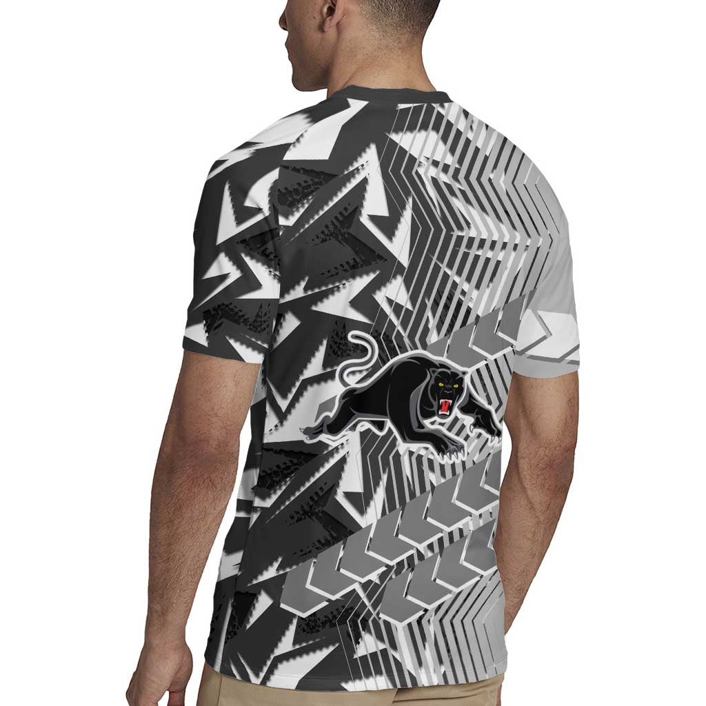 Penrith Panthers Rugby Rugby Jersey Fierce Mascot Geometric Tribal Art