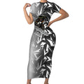 Penrith Panthers Rugby Short Sleeve Bodycon Dress Fierce Mascot Geometric Tribal Art