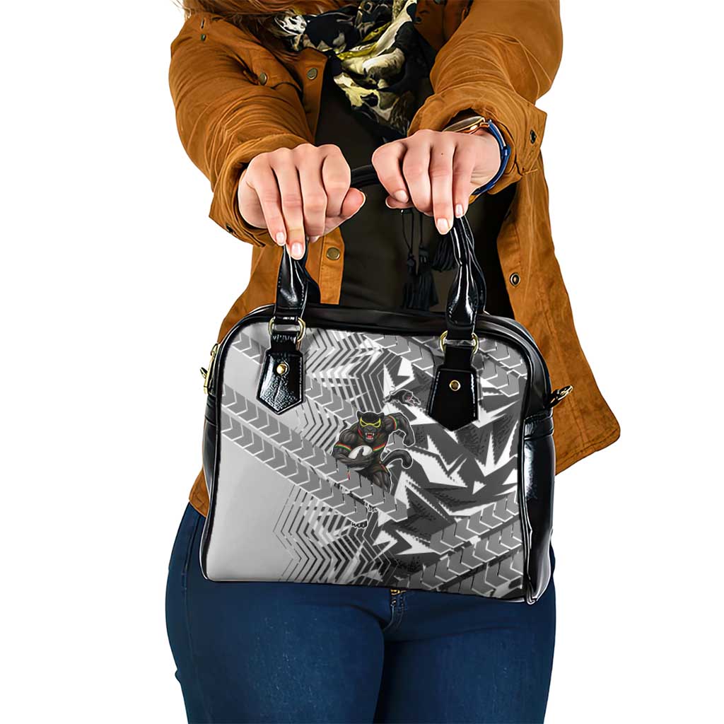 Penrith Panthers Rugby Shoulder Handbag Fierce Mascot Geometric Tribal Art