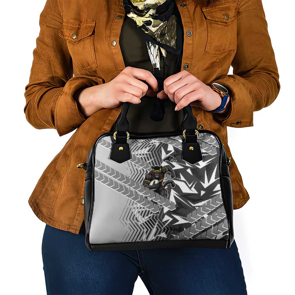Penrith Panthers Rugby Shoulder Handbag Fierce Mascot Geometric Tribal Art