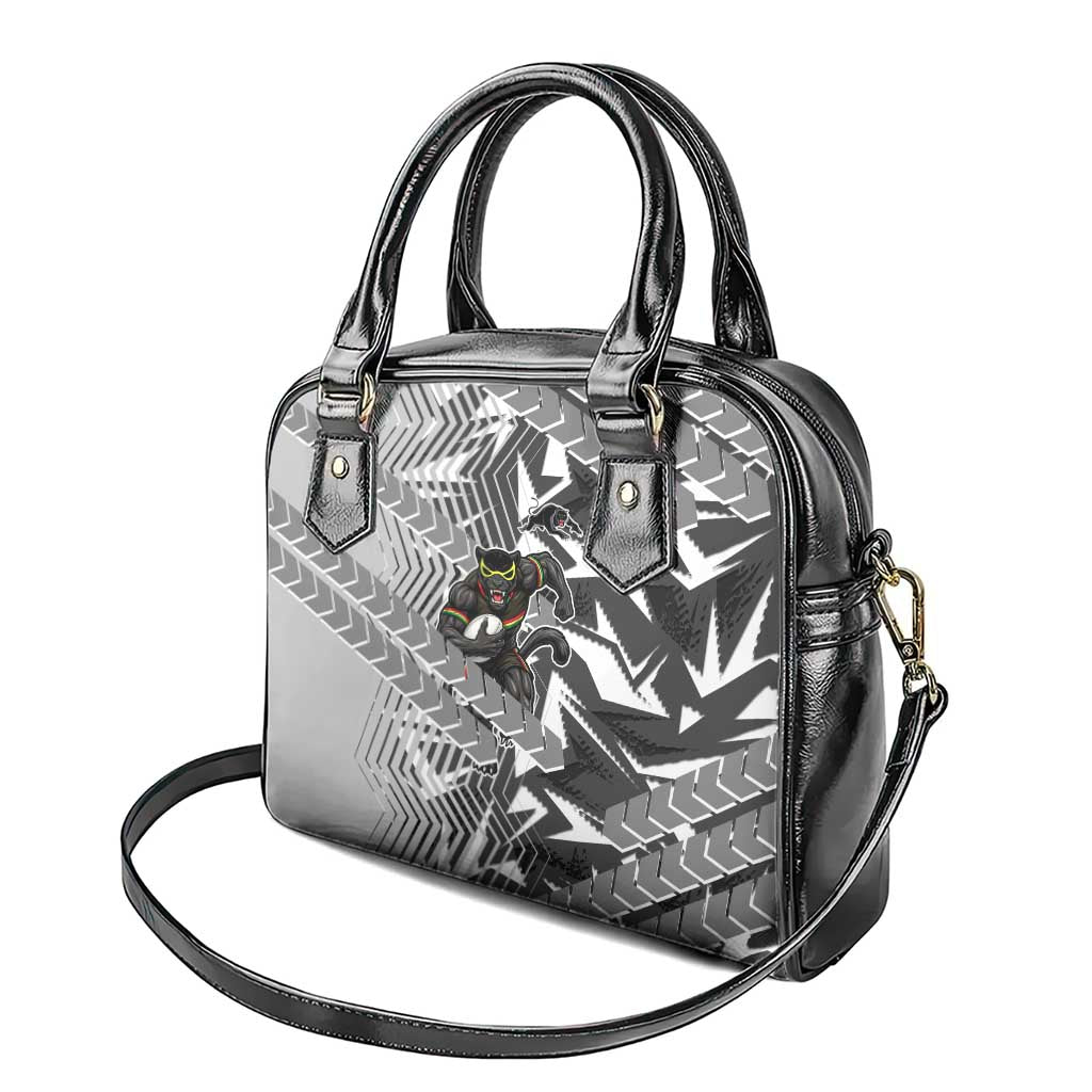 Penrith Panthers Rugby Shoulder Handbag Fierce Mascot Geometric Tribal Art