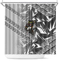Penrith Panthers Rugby Shower Curtain Fierce Mascot Geometric Tribal Art