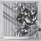Penrith Panthers Rugby Shower Curtain Fierce Mascot Geometric Tribal Art