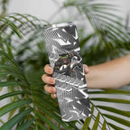 Penrith Panthers Rugby Skinny Tumbler Fierce Mascot Geometric Tribal Art