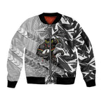 Penrith Panthers Rugby Sleeve Zip Bomber Jacket Fierce Mascot Geometric Tribal Art