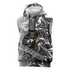 Penrith Panthers Rugby Sleeveless Hoodie Fierce Mascot Geometric Tribal Art