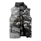 Penrith Panthers Rugby Sleeveless Puffer Jacket Fierce Mascot Geometric Tribal Art