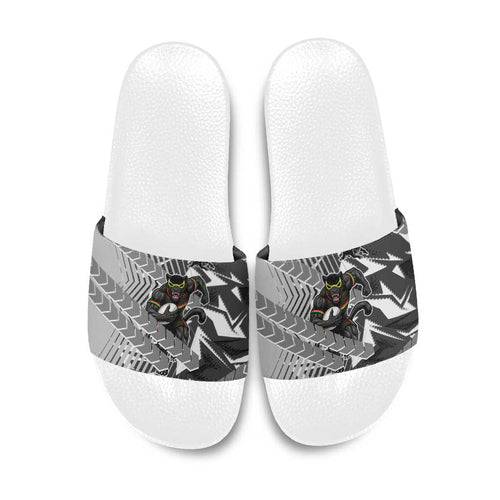Penrith Panthers Rugby Slide Sandals Fierce Mascot Geometric Tribal Art