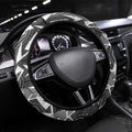 Penrith Panthers Rugby Steering Wheel Cover Fierce Mascot Geometric Tribal Art