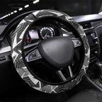 Penrith Panthers Rugby Steering Wheel Cover Fierce Mascot Geometric Tribal Art