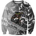 Penrith Panthers Rugby Sweatshirt Fierce Mascot Geometric Tribal Art