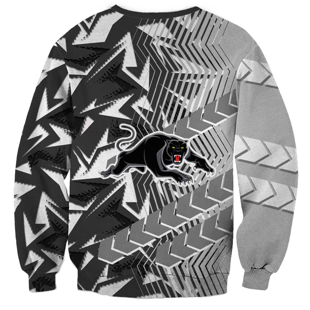 Penrith Panthers Rugby Sweatshirt Fierce Mascot Geometric Tribal Art
