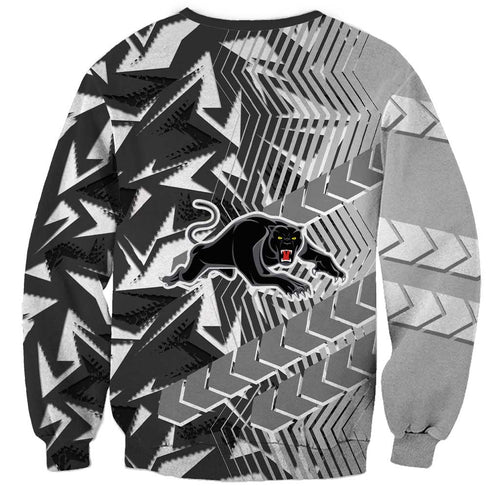 Penrith Panthers Rugby Sweatshirt Fierce Mascot Geometric Tribal Art