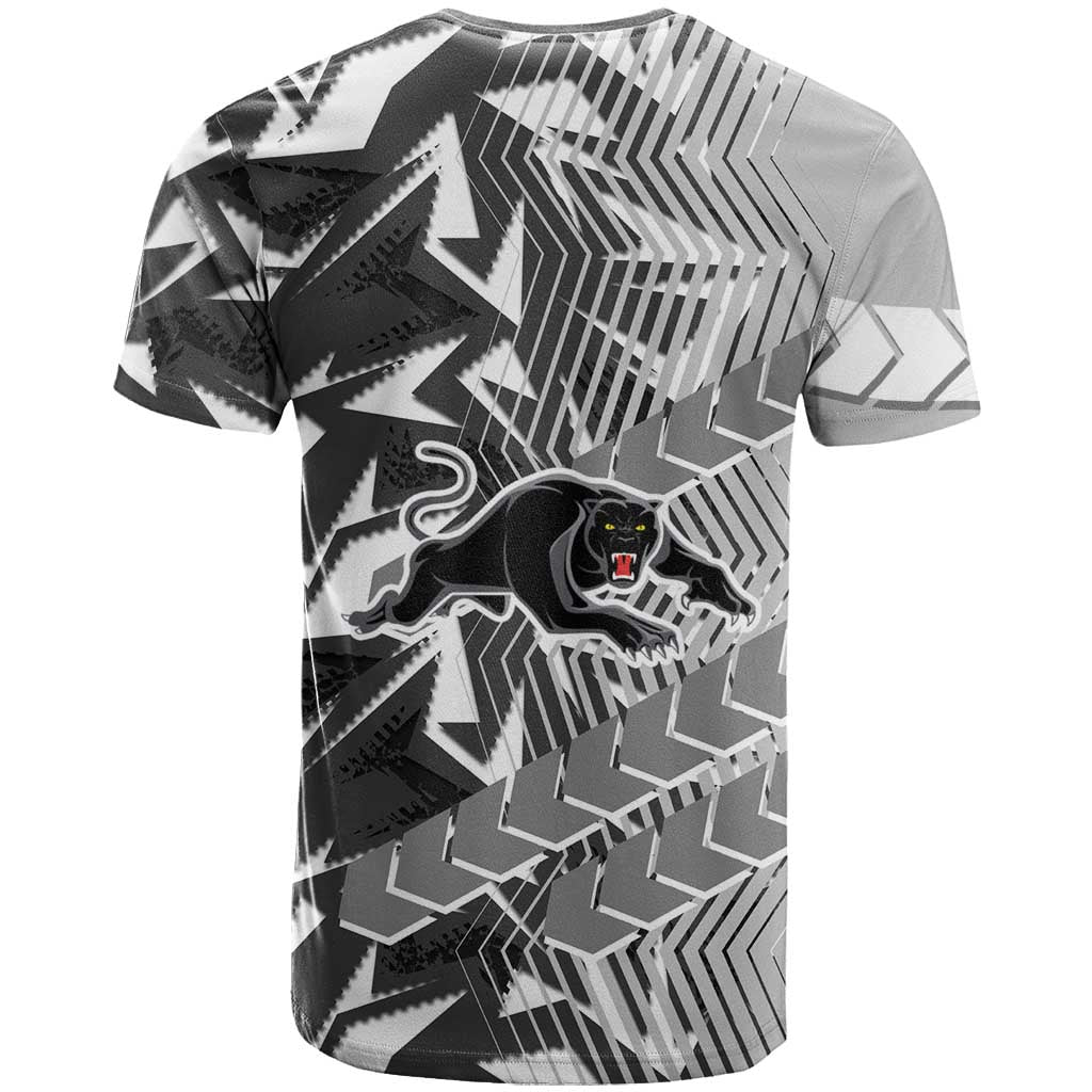 Penrith Panthers Rugby T Shirt Fierce Mascot Geometric Tribal Art