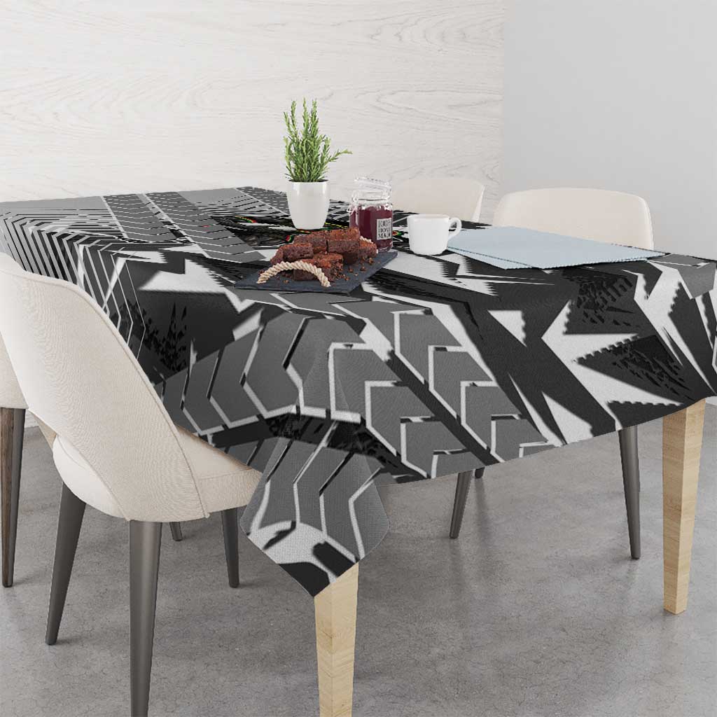 Penrith Panthers Rugby Tablecloth Fierce Mascot Geometric Tribal Art