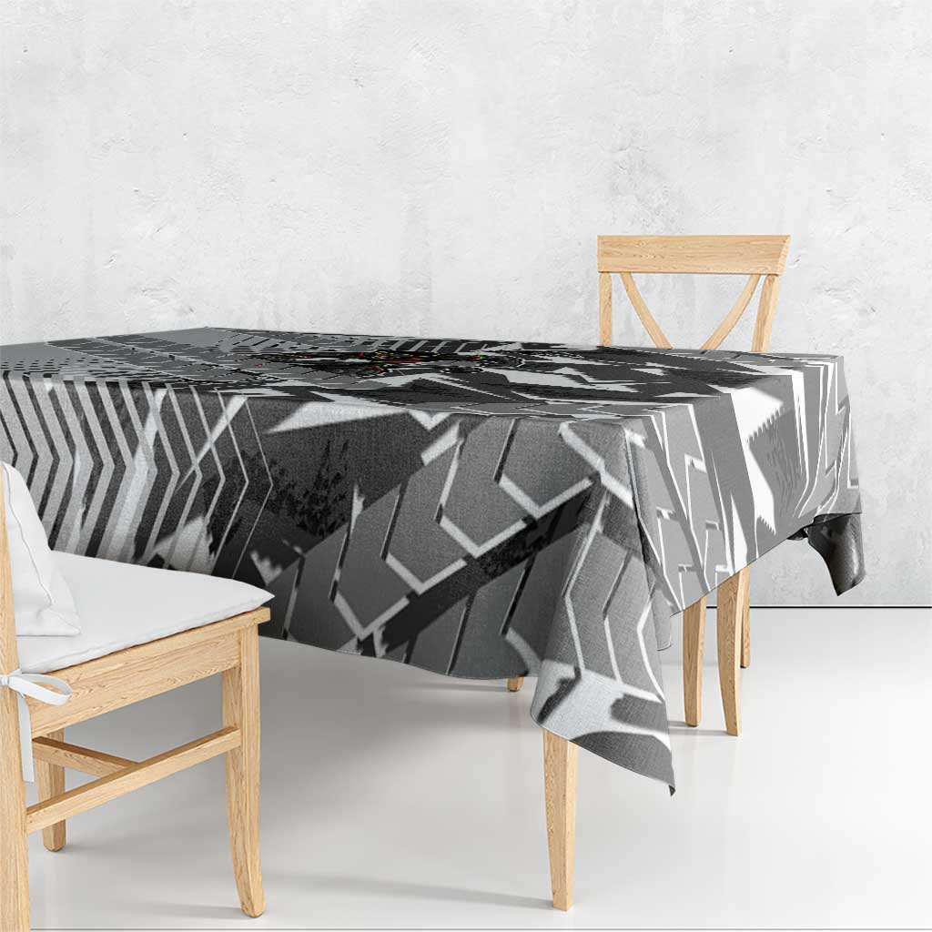 Penrith Panthers Rugby Tablecloth Fierce Mascot Geometric Tribal Art