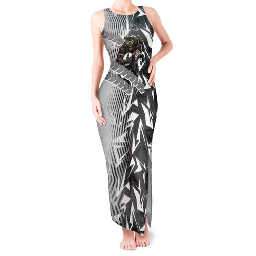 Penrith Panthers Rugby Tank Maxi Dress Fierce Mascot Geometric Tribal Art