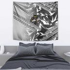Penrith Panthers Rugby Tapestry Fierce Mascot Geometric Tribal Art