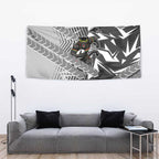Penrith Panthers Rugby Tapestry Fierce Mascot Geometric Tribal Art