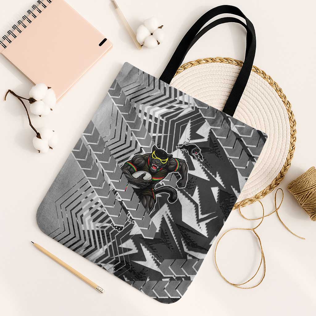 Penrith Panthers Rugby Tote Bag Fierce Mascot Geometric Tribal Art