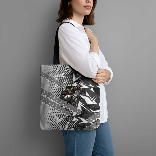 Penrith Panthers Rugby Tote Bag Fierce Mascot Geometric Tribal Art