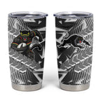 Penrith Panthers Rugby Tumbler Cup Fierce Mascot Geometric Tribal Art