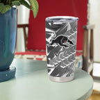 Penrith Panthers Rugby Tumbler Cup Fierce Mascot Geometric Tribal Art