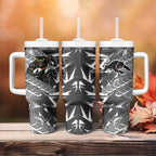 Penrith Panthers Rugby Tumbler With Handle Fierce Mascot Geometric Tribal Art