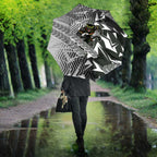Penrith Panthers Rugby Umbrella Fierce Mascot Geometric Tribal Art