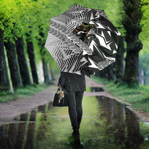 Penrith Panthers Rugby Umbrella Fierce Mascot Geometric Tribal Art
