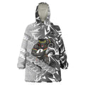 Penrith Panthers Rugby Wearable Blanket Hoodie Fierce Mascot Geometric Tribal Art