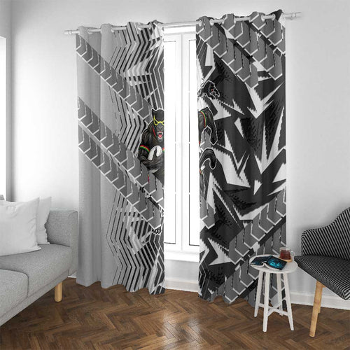 Penrith Panthers Rugby Window Curtain Fierce Mascot Geometric Tribal Art
