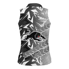 Penrith Panthers Rugby Women Sleeveless Polo Shirt Fierce Mascot Geometric Tribal Art