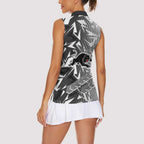 Penrith Panthers Rugby Women Sleeveless Polo Shirt Fierce Mascot Geometric Tribal Art
