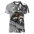 Penrith Panthers Rugby Women V-Neck T-Shirt Fierce Mascot Geometric Tribal Art