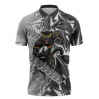 Penrith Panthers Rugby Zipper Polo Shirt Fierce Mascot Geometric Tribal Art