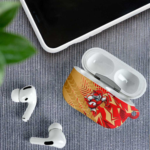 Dolphins Rugby AirPods Case Fierce Mascot Geometric Tribal Art
