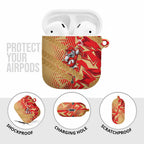 Dolphins Rugby AirPods Case Fierce Mascot Geometric Tribal Art