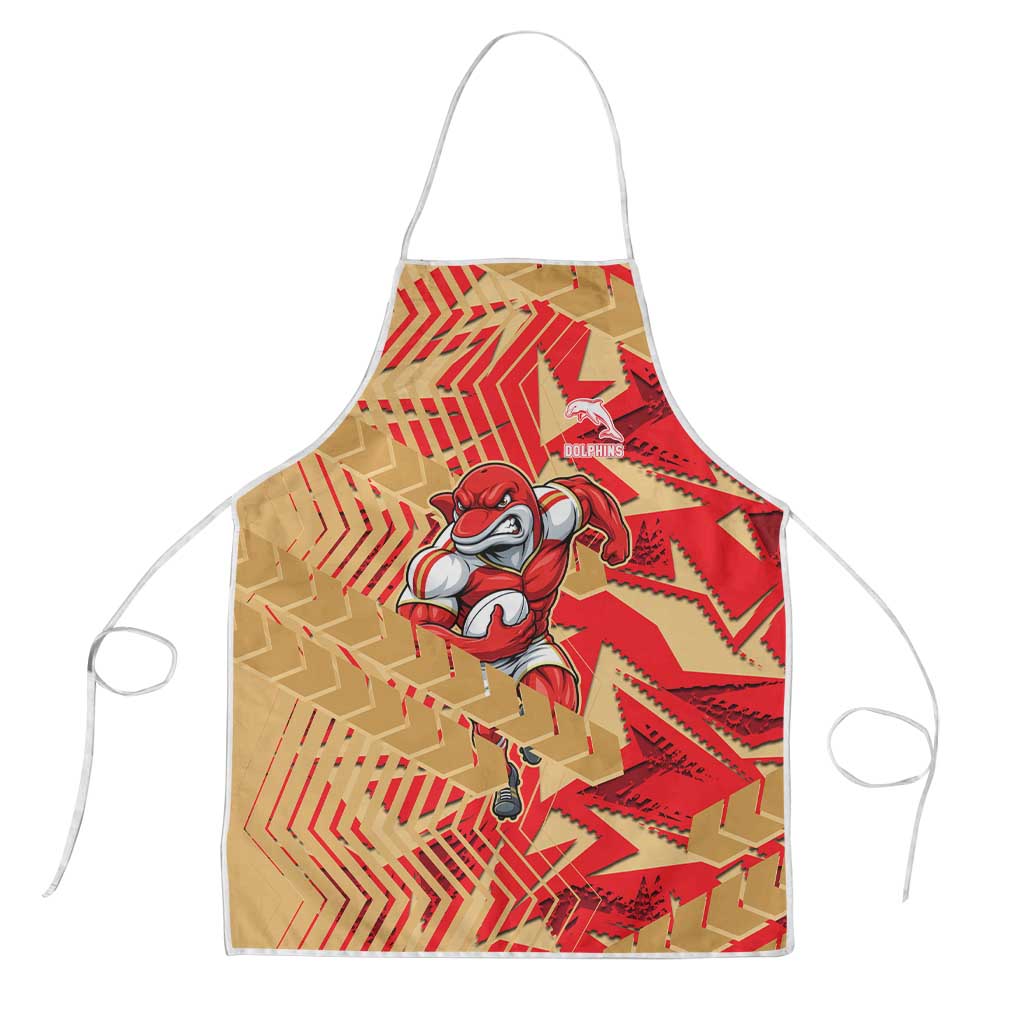 Dolphins Rugby Apron Fierce Mascot Geometric Tribal Art