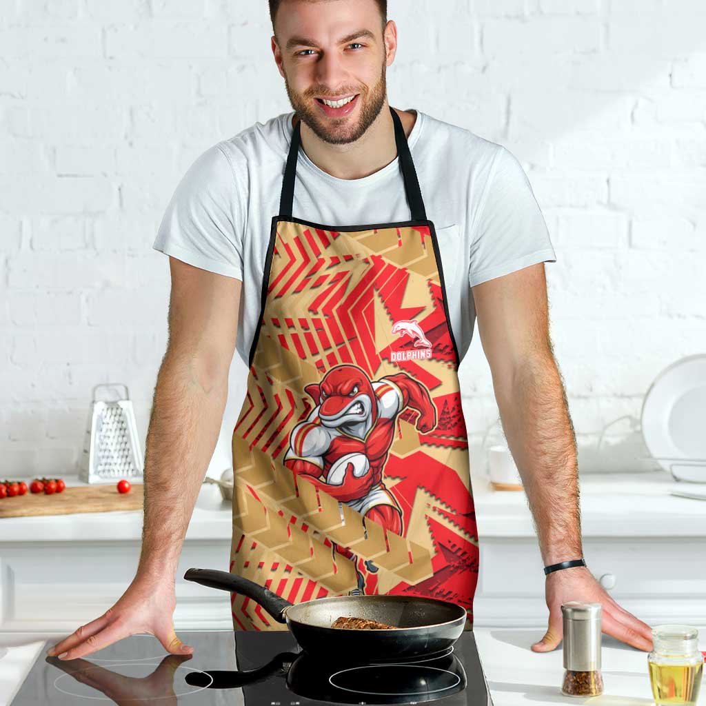 Dolphins Rugby Apron Fierce Mascot Geometric Tribal Art