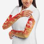 Dolphins Rugby Arm Sleeves Fierce Mascot Geometric Tribal Art