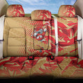 Dolphins Rugby Back Car Seat Cover Fierce Mascot Geometric Tribal Art