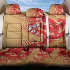 Dolphins Rugby Back Car Seat Cover Fierce Mascot Geometric Tribal Art