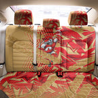 Dolphins Rugby Back Car Seat Cover Fierce Mascot Geometric Tribal Art