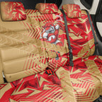 Dolphins Rugby Back Car Seat Cover Fierce Mascot Geometric Tribal Art