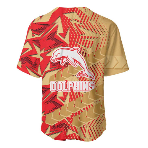 Dolphins Rugby Baseball Jersey Fierce Mascot Geometric Tribal Art