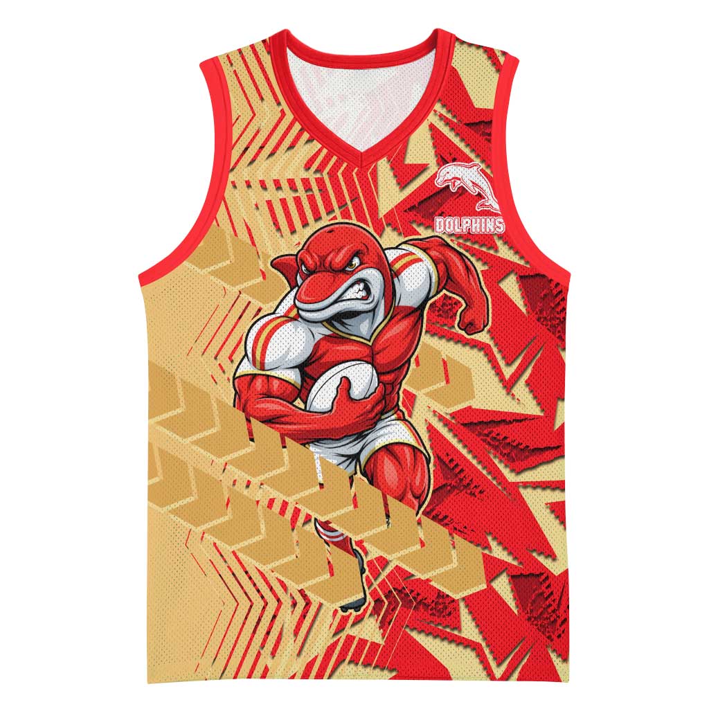 Dolphins Rugby Basketball Jersey Fierce Mascot Geometric Tribal Art